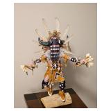 Whipper Kachina Style Figure with Feather Headdress