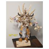 Whipper Kachina Style Figure with Feather Headdress