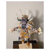 Whipper Kachina Style Figure with Feather Headdress
