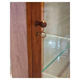Stickley Cherry Glass Door Lighted Curio Cabinet