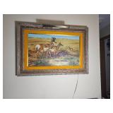 Original Western Pronghorn Antelope Oil Painting