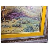 Original Western Pronghorn Antelope Oil Painting