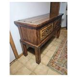 Rustic Spanish Revival Console Table Chest