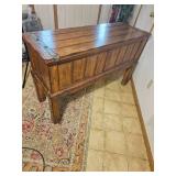 Rustic Spanish Revival Console Table Chest