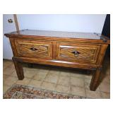 Rustic Spanish Revival Console Table Chest
