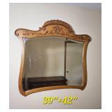 Ornate Carved Wood Wall Mirror