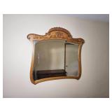 Ornate Carved Wood Wall Mirror