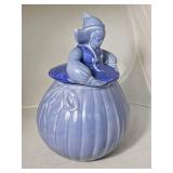 Vintage Redwing Pottery Blue Dutch Girl Cookie Jar