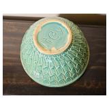 Vintage Green Glazed Mccoy  Pottery Bowl