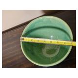 Vintage Green Glazed Mccoy  Pottery Bowl