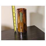 Vintage Signed Dryden Pottery Stoneware Collins Glass Tumbler Set