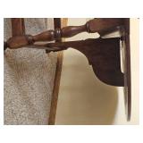Drop Leaf Wooden Dining Table with Turned Legs