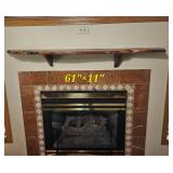 Live Edge Wood Fireplace Mantel Shelf