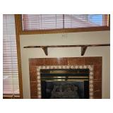 Live Edge Wood Fireplace Mantel Shelf