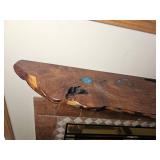 Live Edge Wood Fireplace Mantel Shelf