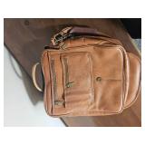 Wonenwok Tan Leather Convertible Shoulder Bag