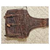 Vintage Tooled Leather Western Saddlebags