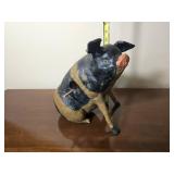 Rustic Painted Pig Birdhouse Decor