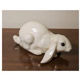 MCM Glossy White Ceramic Rabbit Figurine