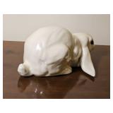 MCM Glossy White Ceramic Rabbit Figurine