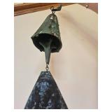 Verdigris Metal Hanging Bell Wind Chime