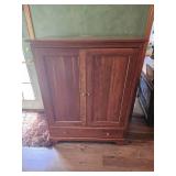 Cherry Finish Media Armoire Cabinet