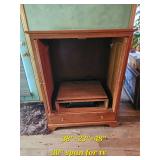 Cherry Finish Media Armoire Cabinet