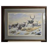 Signed Limited Edition Mule Deer Wildlife Print, Numbered 116 of 250