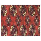 Red Wool Bokhara Style Area Rug