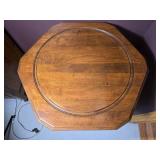 Antique Style Octagonal Wood Pedestal Accent Table