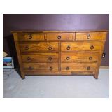 Dick Idol Rustic 9 Drawer Wood Dresser