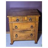 Dick Idol Rustic Wood Nightstand