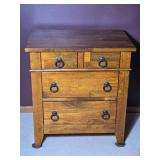 Dick Idol Rustic Wood Nightstand