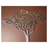 Modern Metal Tree Wall Sculpture