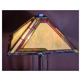 Mission Style Stained Glass Table Lamp