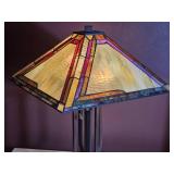 Mission Style Stained Glass Table Lamp
