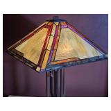 Mission Style Stained Glass Table Lamp