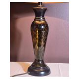 Tortoiseshell Style Glass Table Lamp