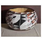 Signed R. Pederson Southwestern Style Pottery Bowl