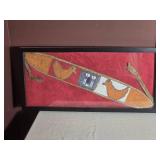 Framed Beaded Decorative Panels Pair