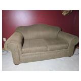 Neutral Rolled Arm Upholstered Sofa - Simmons Upholstery
