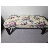 Floral Upholstered Bench