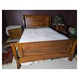 Dick Idol Rustic Wood Sleigh Bed