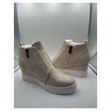 Brand New - New Clara Journee Boots Cream Womens Size 7
