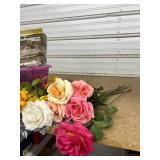 Large lot of Home Interiors Flowers - Vase - Moss and More