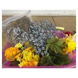 Large lot of Home Interiors Flowers - Vase - Moss and More