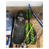 Large Lot of Sporting Goods - Skateboards - Bowling Balls - Skis And More