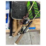 Large Lot of Sporting Goods - Skateboards - Bowling Balls - Skis And More