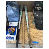 Large Lot of Sporting Goods - Skateboards - Bowling Balls - Skis And More
