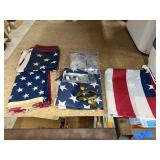 Lot of Vintage American Flags Plus Hardware!